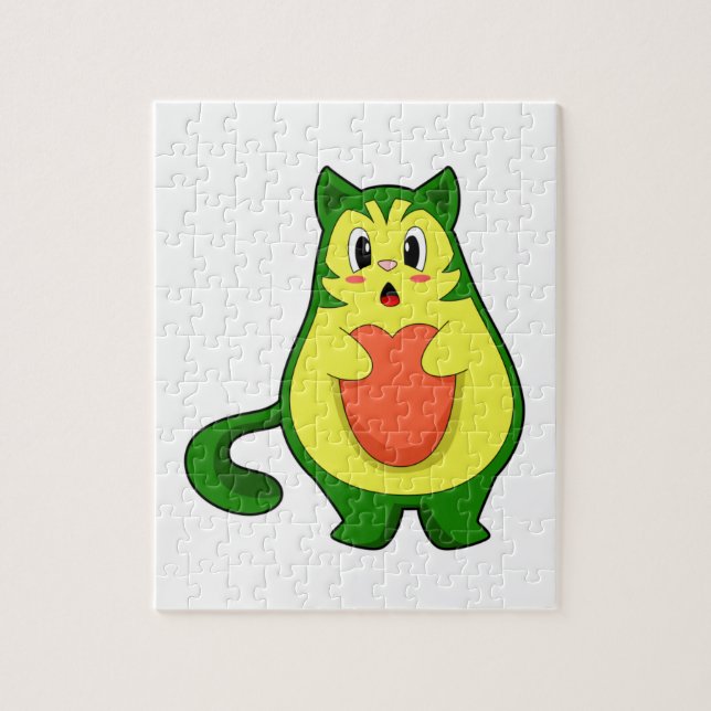 Cat Avocado Jigsaw Puzzle (Vertical)