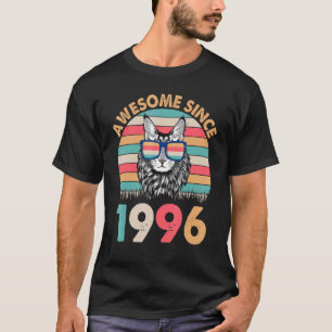 Cat Awesome Since 1996 Happy Birthday To Me 26 Ye T-Shirt