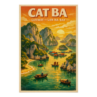 Cat Ba Island, Hai Phong, Vietnam, in a classic Poster