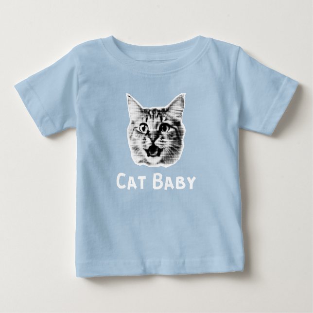 Cat Baby Retro T-Shirt (Front)