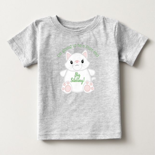 Cat Baby Shower Kitty Baby T-Shirt (Front)