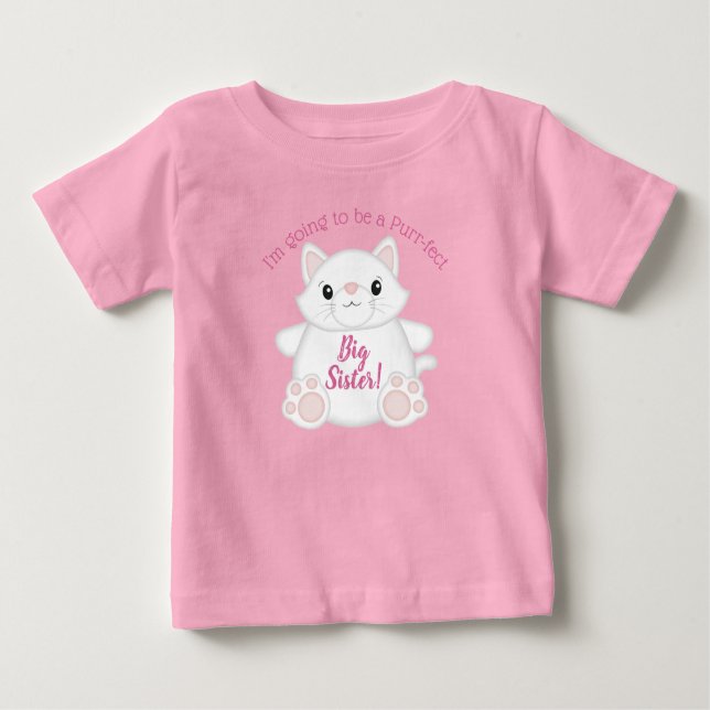 Cat Baby Shower Kitty Pink T-Shirt (Front)