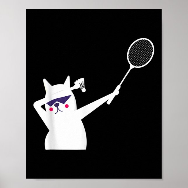 Cat Badminton Shuttle For Men Women Kids  Poster (Front)