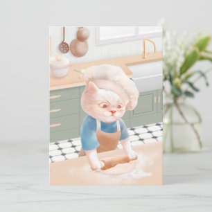 Cat Baker Baby – Cosy Morning Kneading Holiday Card
