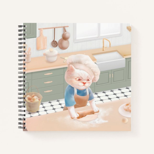 Cat Baker Baby – Cosy Morning Kneading Notebook (Front)