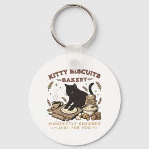 Cat Bakery Purrfectly Kneaded Coffee Kitty Key Ring