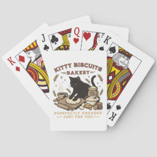 Cat Bakery Purrfectly Kneaded Coffee Kitty Playing Cards