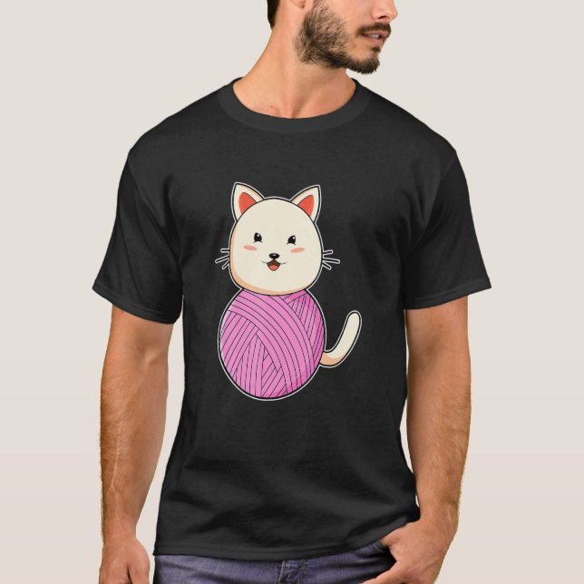 Cat Ball Of Yarn T-Shirt (Front)