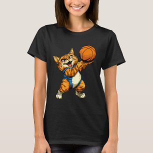 Cat Basketball Basketball Player Cat T-Shirt