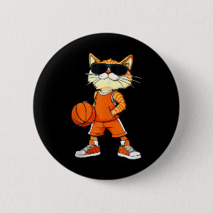 Cat Basketball Player _ Basketball Cat Tank Top_1 6 Cm Round Badge