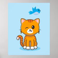 Cat being Mischievous Poster (16x20)