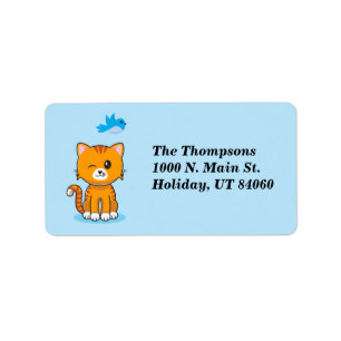 Cat being Mischievous / Return Address Labels
