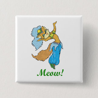 Cat Belly Dancer 15 Cm Square Badge