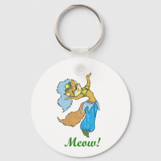 Cat Belly Dancer Key Ring