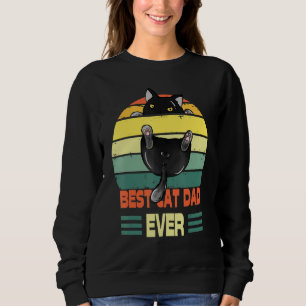 Cat  Best Cat Dad Ever  Black Cat Sweatshirt