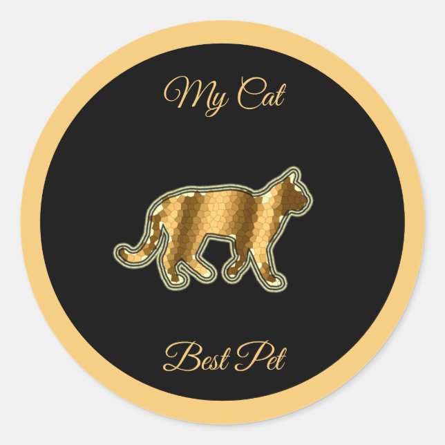 Cat Best Pet Classic Round Sticker (Front)