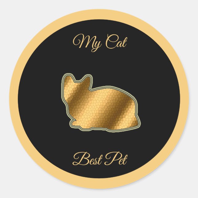 Cat Best Pet Classic Round Sticker (Front)