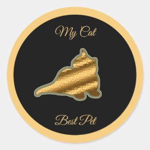 Cat Best Pet Classic Round Sticker