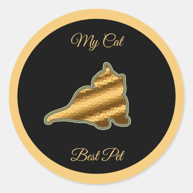 Cat Best Pet Classic Round Sticker (Front)