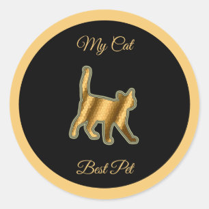 Cat Best Pet Classic Round Sticker