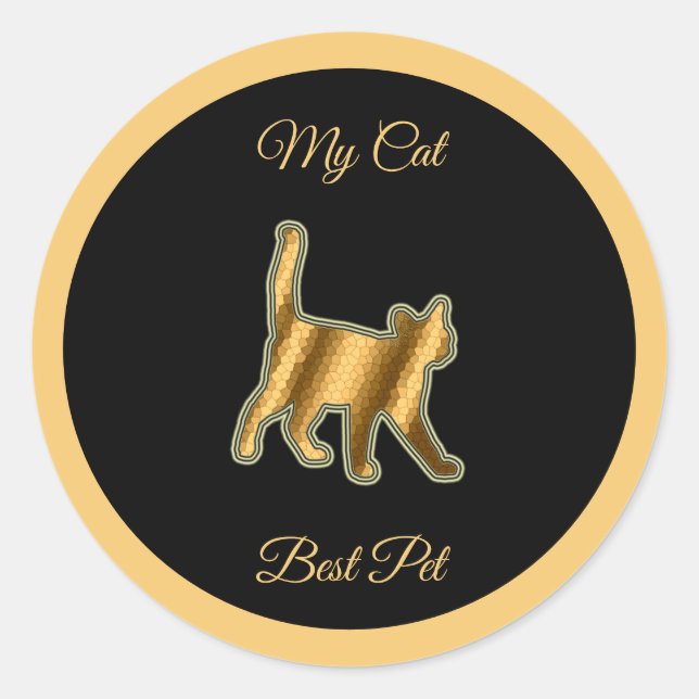 Cat Best Pet Classic Round Sticker (Front)