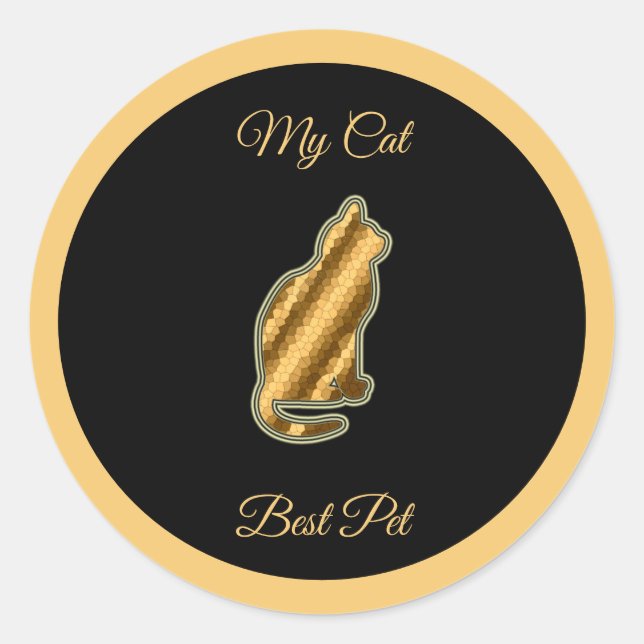 Cat Best Pet Classic Round Sticker (Front)