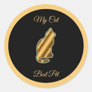 Cat Best Pet Classic Round Sticker