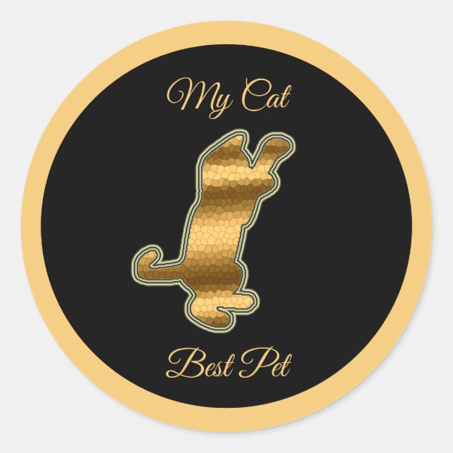Cat Best Pet Classic Round Sticker (Front)