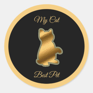 Cat Best Pet Classic Round Sticker