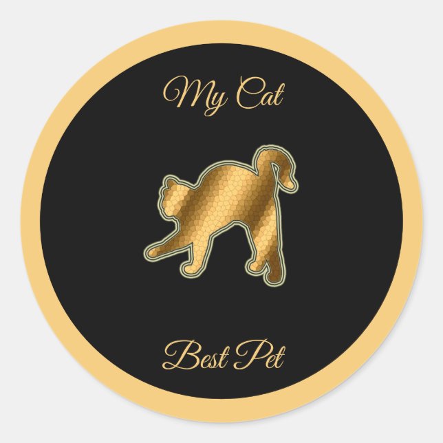 Cat Best Pet Classic Round Sticker (Front)