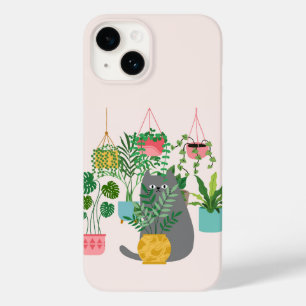 Cat Between Plants Funny Case-Mate iPhone 14 Case