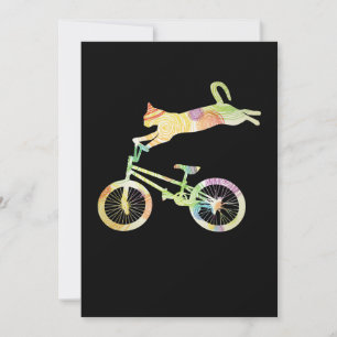 Cat Bike Cycling Bicycle  - Your Gift Collection Thank You Card