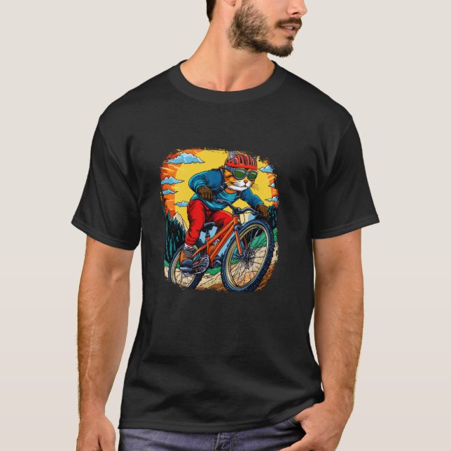 Cat Biker T-Shirt (Front)