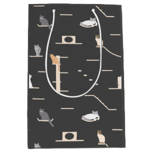 Cat Birthday Gift Bag with Cat Wall Furniture