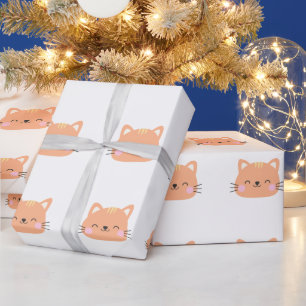 Cat Birthday Kids Art Wrapping Paper