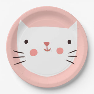 Cat Birthday Kids  Paper  Plate