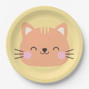 Cat Birthday Kids Room Wall Art Paper Plates