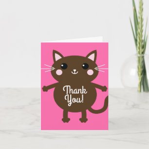 Cat Birthday Party Card