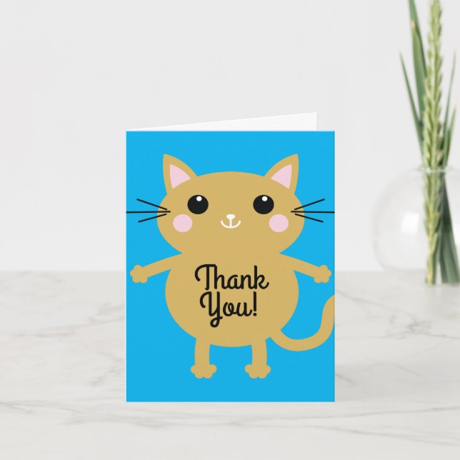 Cat Birthday Party Card (Front)