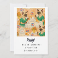 Cat Birthday Party English Afternoon tea
