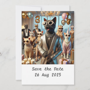 CAT Birthday Party  Invitation