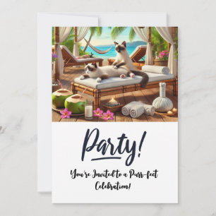 Cat Birthday Party Invitation card