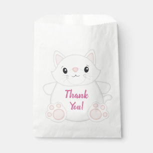 Cat Birthday Party Kitty Pink Favour Bag
