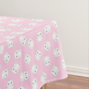 Cat Birthday Party Kitty Pink Tablecloth