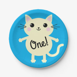 Cat Birthday Party Paper Plate