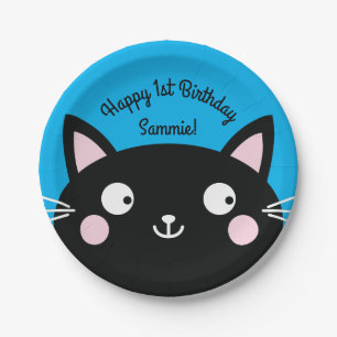 Cat Birthday Party Paper Plate