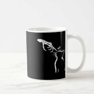 Cat Black Lover Skeleton Hand Boop Funny Halloween Coffee Mug