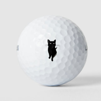 Cat Blackcat Black Cat Vector Feline Pet Golf Balls