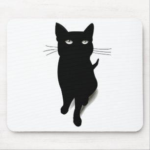 Cat Blackcat Black Cat Vector Feline Pet Mouse Pad