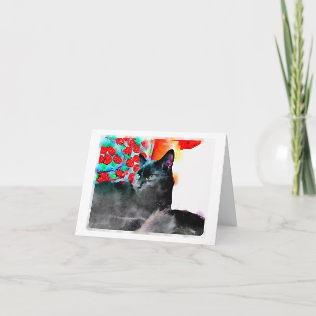 Cat Blank Note Card (Front)